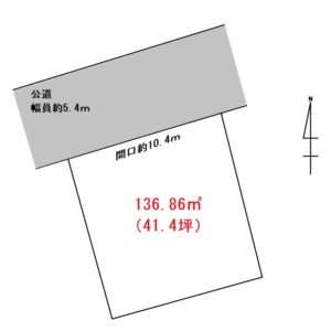 高知市大谷公園町 土地 【間口約10.4ｍ、地形良し】